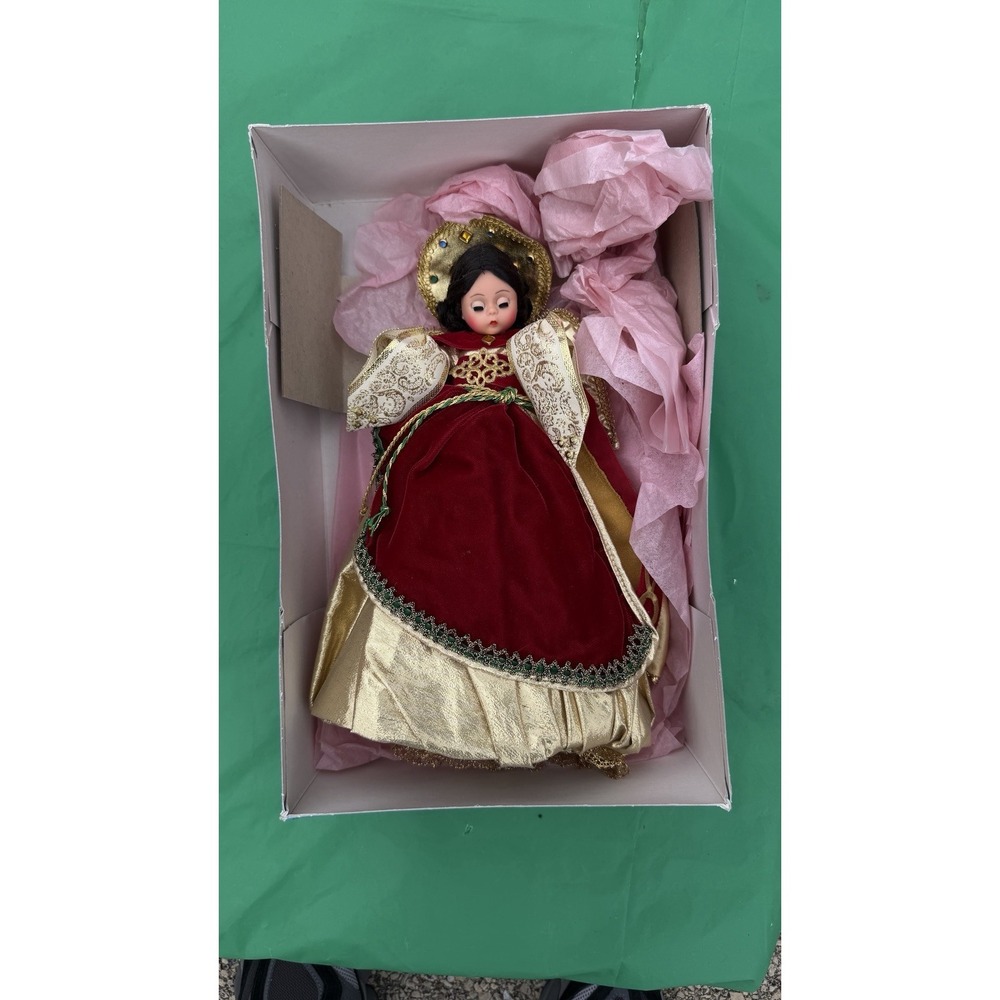Madame Alexander Red Gold Green Christmas Tree Topper Doll w/ Box 540853
